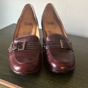 Sofft Women's Burgundy Leather Loafers